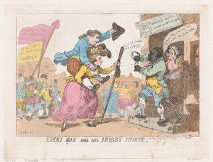 Jeder Mann hat sein Steckenpferd, 1. Mai 1784 von Thomas Rowlandson