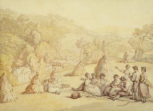 Erntende, die in einem Kornfeld ruhen, ca. 1805-10