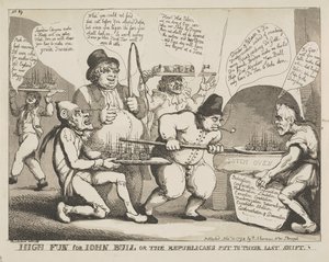 Großer Spaß für John Bull oder die Republikaner in ihrer letzten Notlage von Thomas Rowlandson