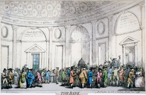 Innenansicht der Bank of England, City of London von Thomas Rowlandson