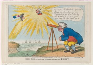 John Bull beobachtet den Kometen, 10. November 1807 von Thomas Rowlandson