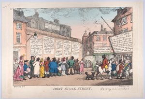 Joint Stock Street, 10. März 1808 von Thomas Rowlandson