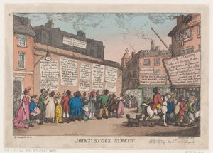 Joint Stock Street, 10. März 1808 von Thomas Rowlandson