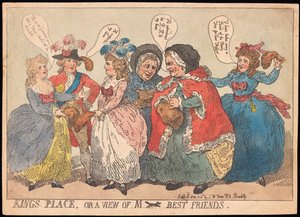 Kings Place oder eine Ansicht von M ---- Best Friends, veröffentlicht 1784