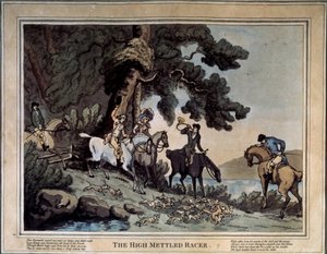 Das Treffen des hochmütigen Rennpferdes von Thomas Rowlandson