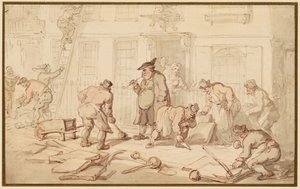 Arbeiter legen einen Gehweg von Thomas Rowlandson