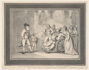 Leutnant Bowling plädiert für den jungen Rory bei seinem Großvater, 12. Mai 1800 von Thomas Rowlandson