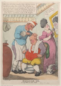 Macassar-Öl, ein öliger Puff für weiche Köpfe, 15. März 1814 von Thomas Rowlandson