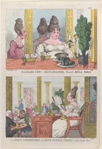 Madame Very Restauranteur, Palais Royal Paris und La Belle Liminaudiere im Café De Mille, 1814