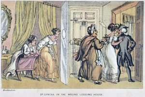Maison close - in „Die drei Reisen des Doktor Syntax auf der Suche nach dem malerischen Trost und einer Frau“ von William Combe, ill. von Rowlandson, John Camden Hotten, Picadilly, London von Thomas Rowlandson