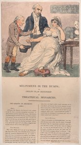 Melpomene in den Dämpfen, oder Kinderspiel verteidigt von Theatralischen Monarchen, 1804 von Thomas Rowlandson