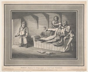 Morgan beleidigt die empfindlichen Organe von Captain Whiffle von Thomas Rowlandson