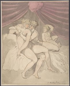 Nacktes Paar in Umarmung von Thomas Rowlandson