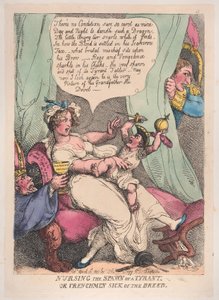Das Brutpflege des Tyrannen, 14. April 1811 von Thomas Rowlandson