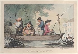 Geduld in einem Punt, 1811 von Thomas Rowlandson