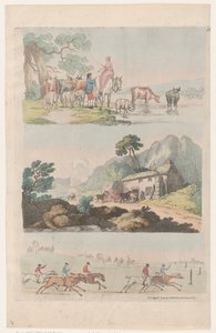 Tafel 10, Umrisse von Figuren, Landschaften und Vieh... für den Gebrauch von Lernenden, 6. August 1790 von Thomas Rowlandson