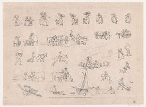 Tafel 2, Umrisse von Figuren, Landschaften und Vieh... für Lernende, 1. Juni 1790