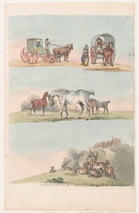 Tafel 3, Umrisse von Figuren, Landschaften und Vieh... für die Verwendung von Lernenden, März 8, 1790