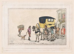 Postjungen und Postpferde im White Hart Inn, 15. Dezember 1787
