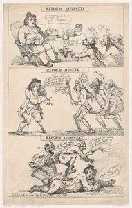 Reform empfohlen, Reform begonnen, Reform abgeschlossen von Thomas Rowlandson