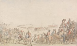 Überprüfung der leichten Kavallerie-Freiwilligen auf Wimbledon Common