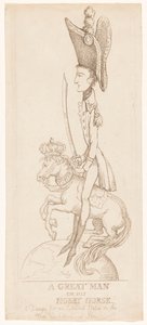 Reiterstandbild für Napoleon, 1804 von Thomas Rowlandson