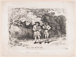 Szene in einer Farce namens Der Quäker von Thomas Rowlandson