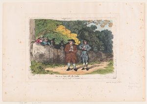Szene in einer Farce namens Der Quäker von Thomas Rowlandson