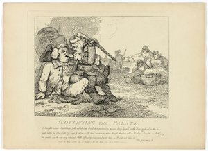 Scottifiying den Gaumen, aus Boswells Tour durch die Hebriden von Thomas Rowlandson