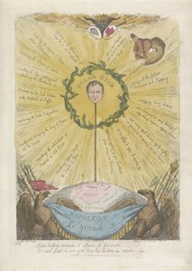 Karikatur mit Napoleon als Polarstern, 1813 von Thomas Rowlandson