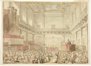 Studie für die königliche Kapelle, Whitehall, aus Microcosm of London von Thomas Rowlandson