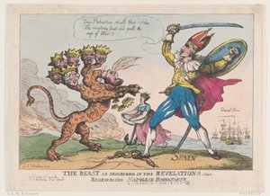 Das Tier, wie es in den Offenbarungen, Kap. 13, beschrieben wird, ähnelt Napoleon Buonaparte, 22. Juli 1808