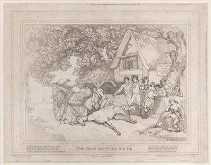 Das Kutschpferd aus Das Leben eines Rennpferdes, oder Der hochmütige Renner von Thomas Rowlandson