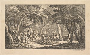 Der Tod - Fuchsjagd - Eine Landschaftsszene, 1787 von Thomas Rowlandson