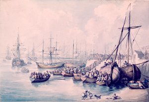 Die Landung der Royalisten von Toulon von Thomas Rowlandson