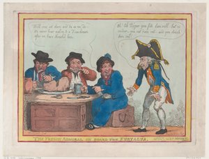 Der französische Admiral an Bord der Euryalus, 11. Dezember 1803 von Thomas Rowlandson