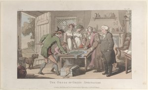 Die grüne Brille, aus Der Pfarrer von Wakefield von Thomas Rowlandson