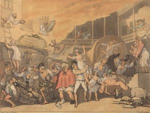 Der Gasthofhof in Flammen, 1791