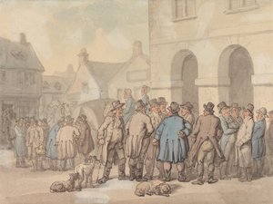 Der Marktplatz, Brackley, Northamptonshire von Thomas Rowlandson