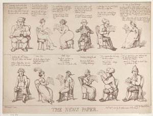 Die Zeitung, 1. Oktober 1808 von Thomas Rowlandson