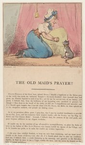 Das Gebet der alten Jungfer, 10. Februar 1801 von Thomas Rowlandson