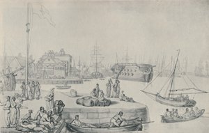 Der Kai, Blackwall Docks, 1810, 1920 von Thomas Rowlandson