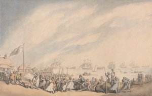 Die Rückkehr der Flotte nach Great Yarmouth im Jahr 1797 von Thomas Rowlandson