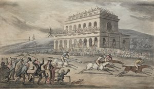 Der Rev. Dr. Syntax verliert sein Geld auf dem Rennplatz in York von Thomas Rowlandson