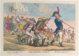 Der Schurkenmarsch, 12. April 1814 von Thomas Rowlandson