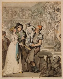 Die Werkstatt des Bildhauers: Kauf von Abgüssen, 1802 von Thomas Rowlandson