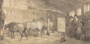 Der Stall eines Gasthauses, ca. 1790 von Thomas Rowlandson