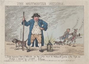 Der Westminster-Wächter, 12. April 1784 von Thomas Rowlandson