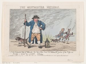 Der Westminster-Wächter, 12. April 1784 von Thomas Rowlandson