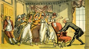 Die Werbung um eine Frau von Thomas Rowlandson